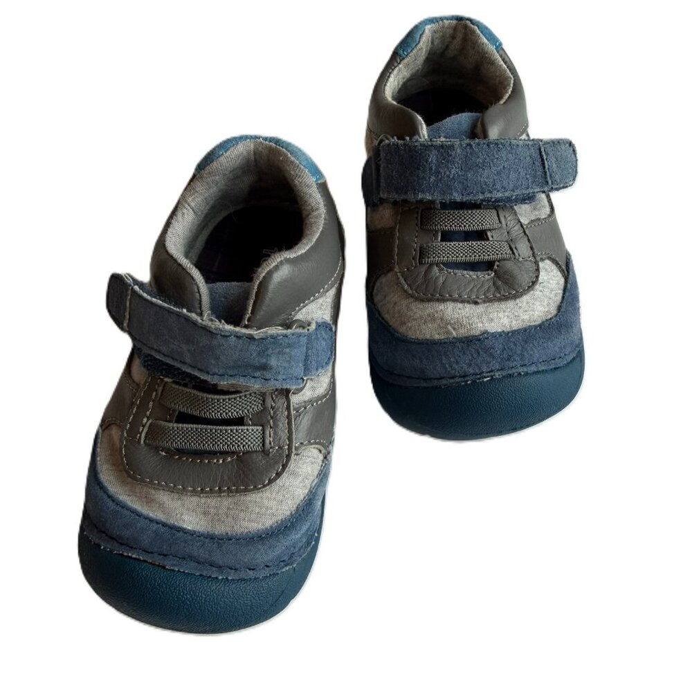 Baby Walking Shoes 5W Tucker and Tate Mixed Blue Leathers and Gray